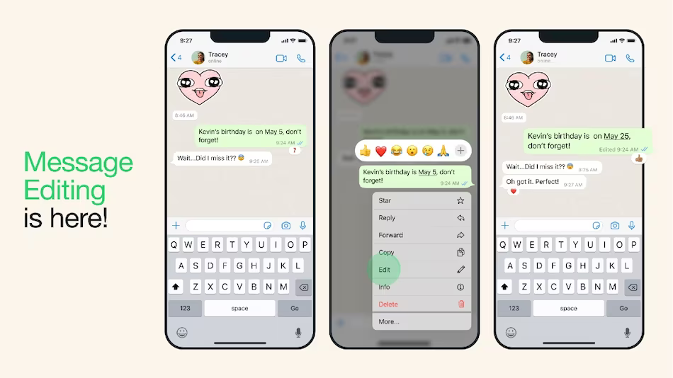 Whatsapp Rolls Out Edit Message Feature Allows To Modify Text Up To