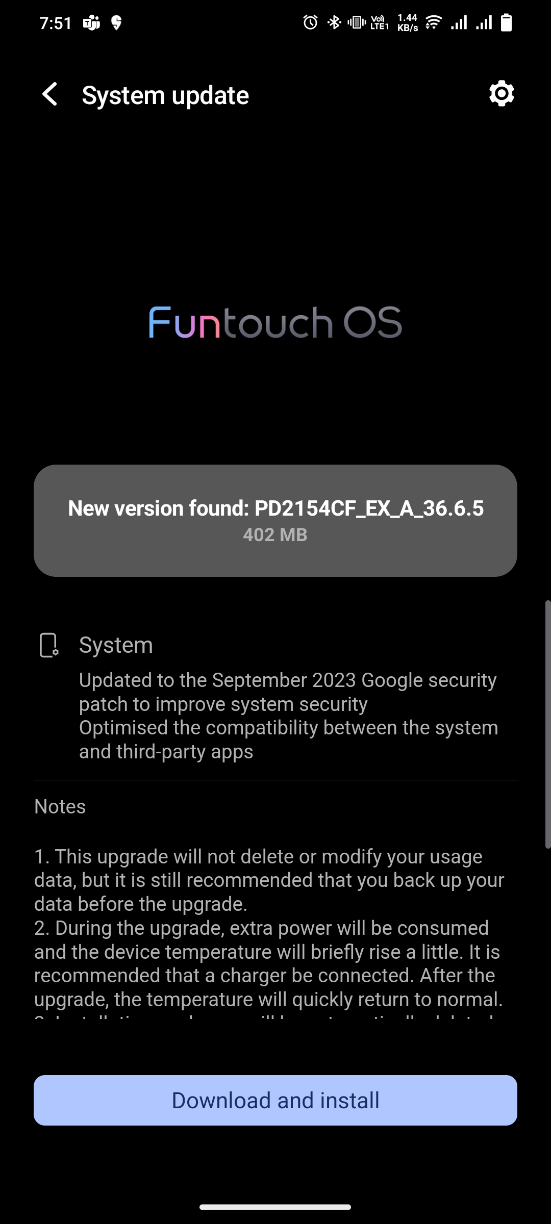 vivo new system update