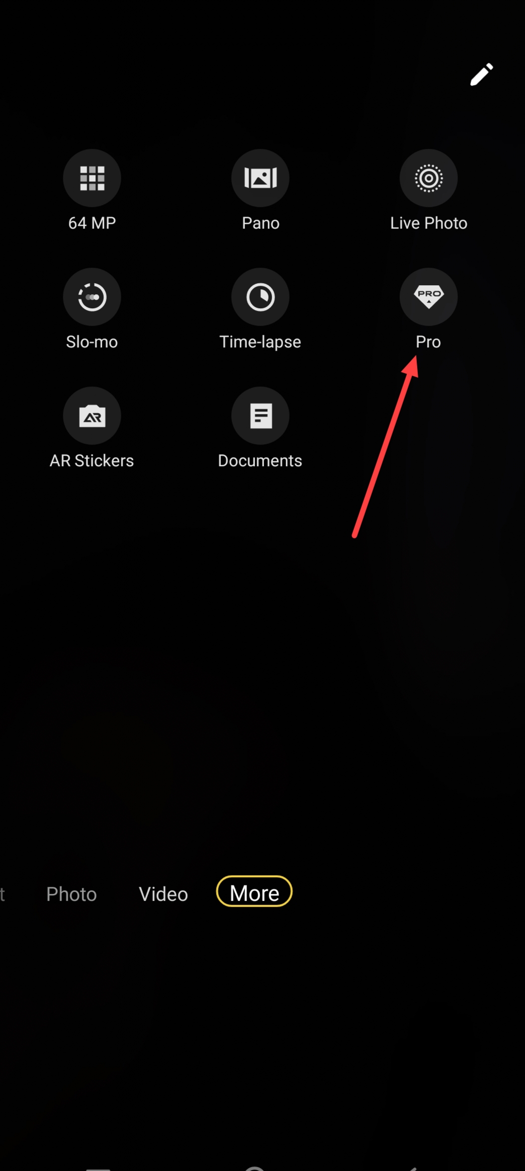 How to use Pro mode in mobile camera