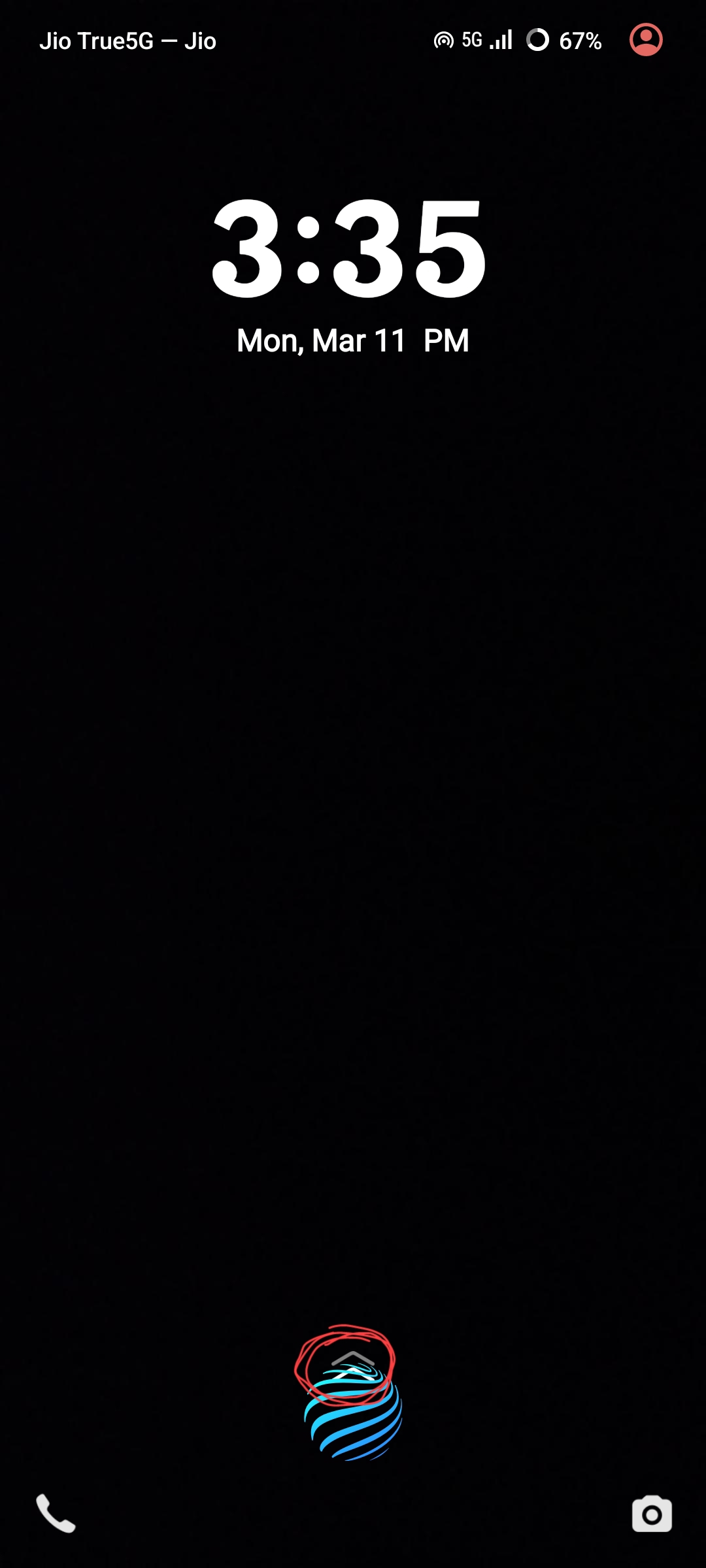 upper-arrow-symbol-on-fingerprint-icon-in-lockscreen-in-iqoo-z7-5g