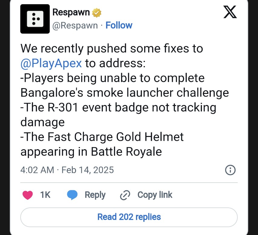 Apex Legends Releases New Update Following Season 24 Launch