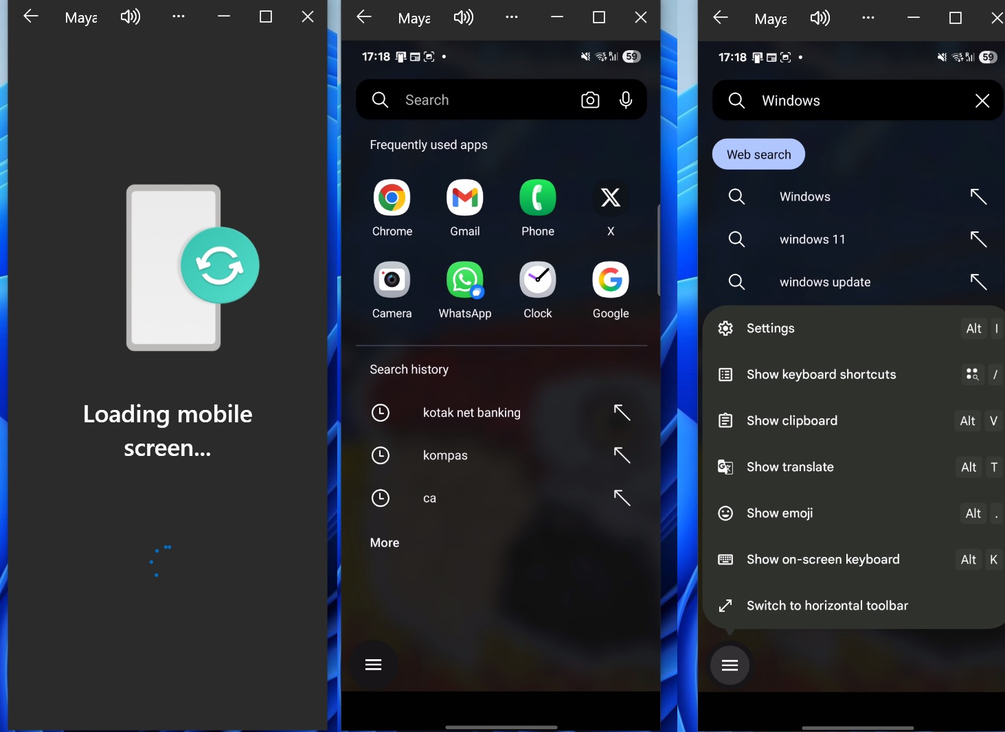 You can now mirror Android’s screen to Windows 11 from the Start menu