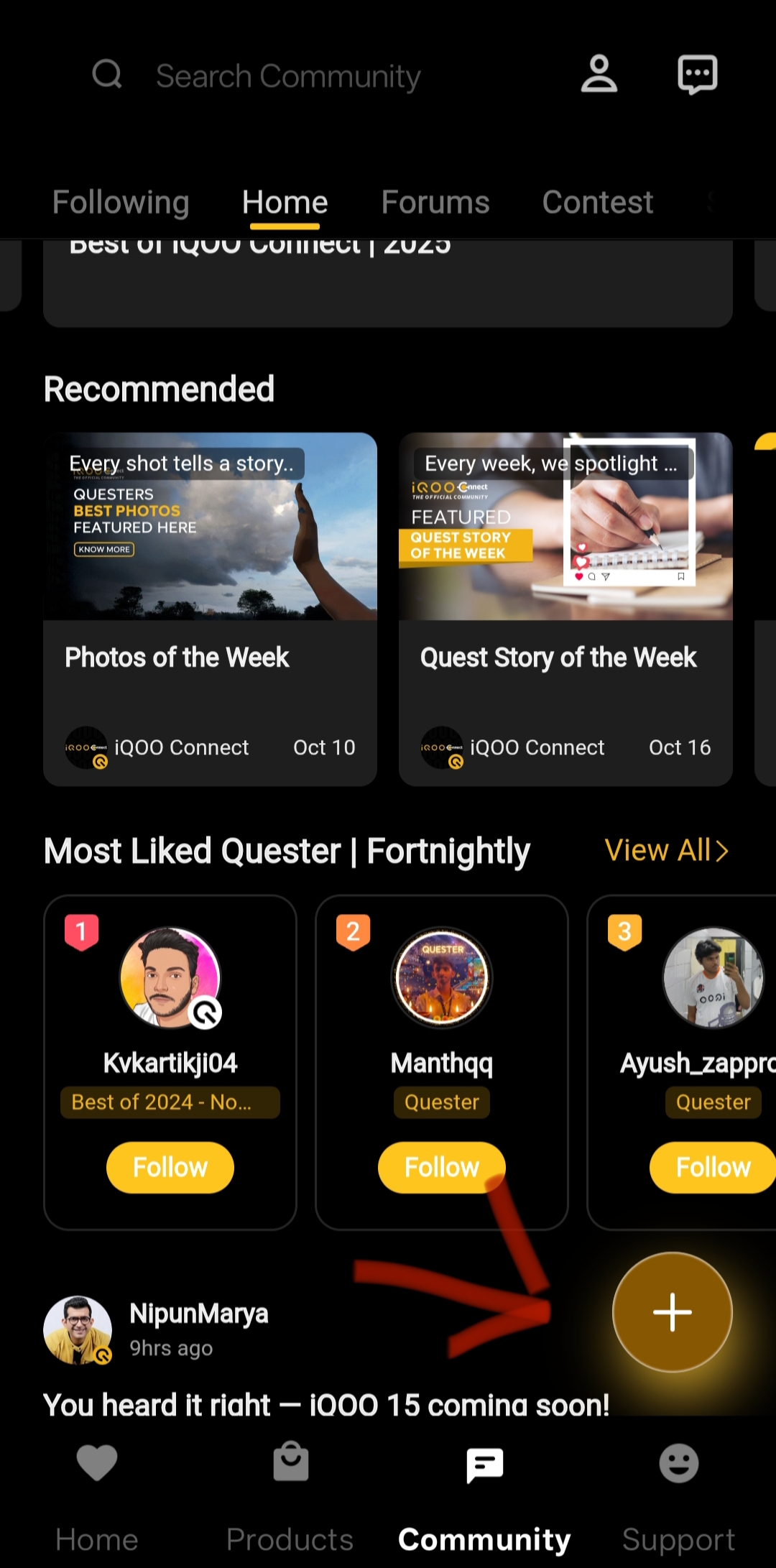 Community Post Button Ui problem in community post button