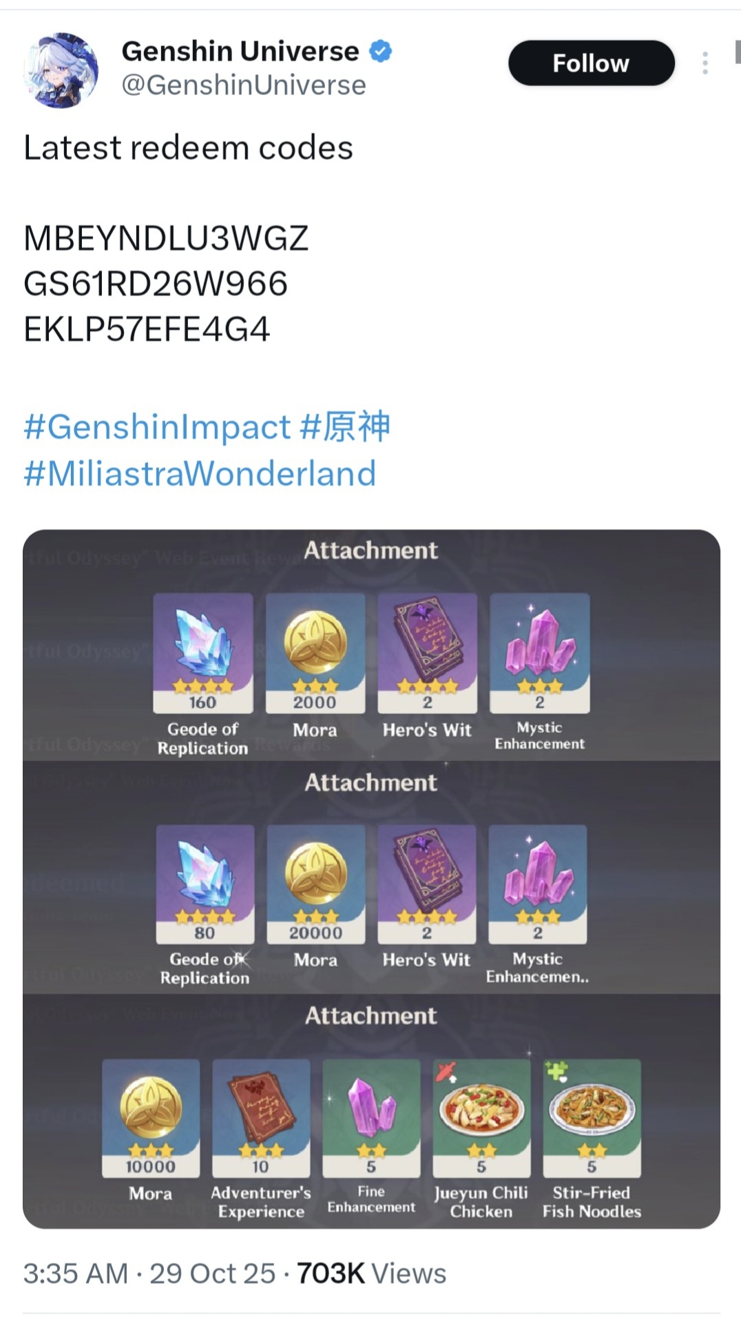 New Genshin Impact Codes Give Free Miliastra Wonderland Currency