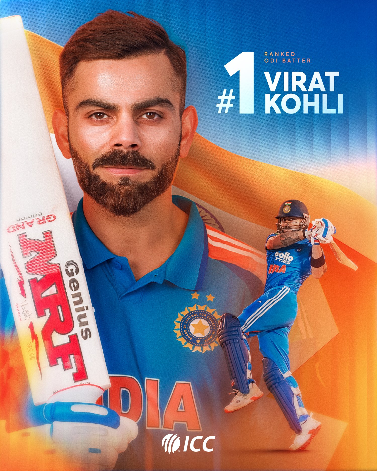 VIRAT KOHLI BECOME NO 1 ODI BATSMAN IN THE WORLD