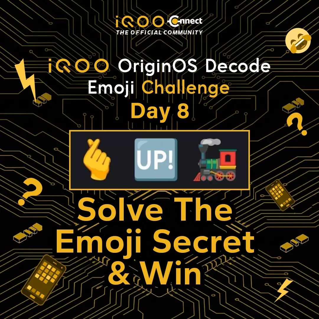 Decoding Challenge 🔔 Day 8️⃣ is LIVE - iQOO Emoji Decode Challenge!