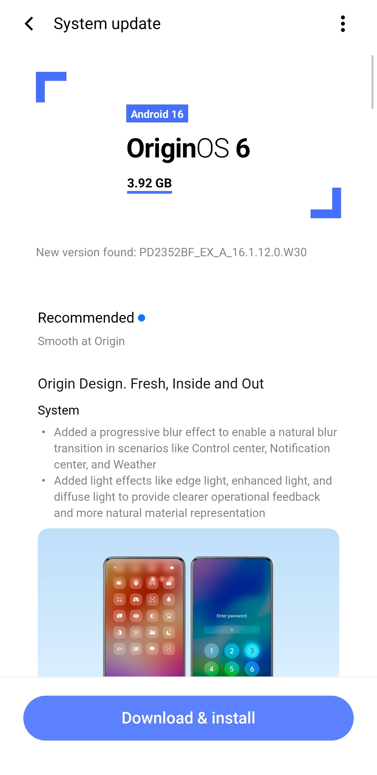 Origin os update for iqoo neo 10r