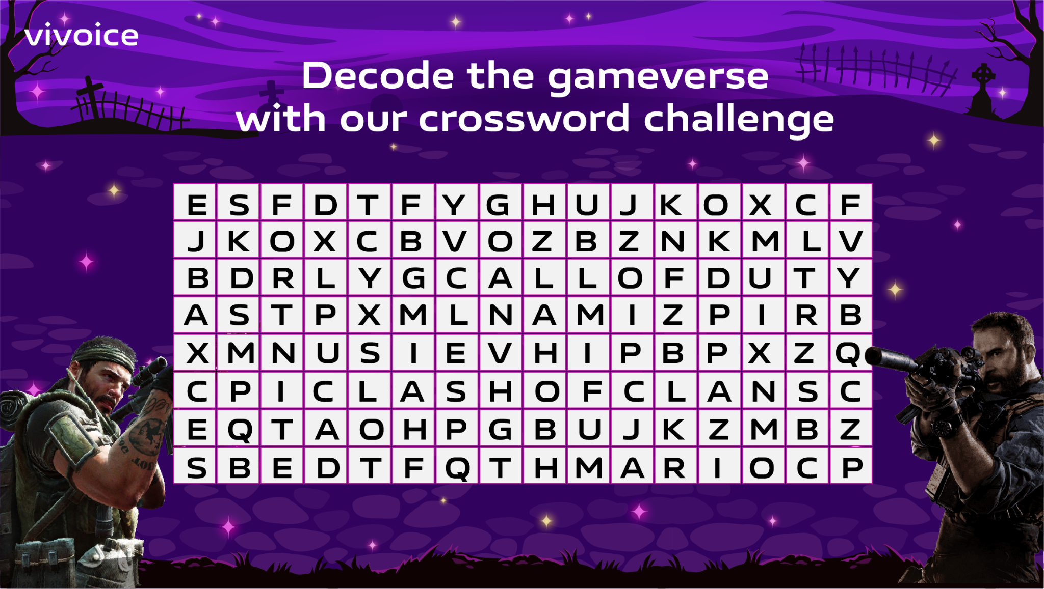 Find the game names hidden in the crossword and comment below Find the game names hidden in the crossword and comment below