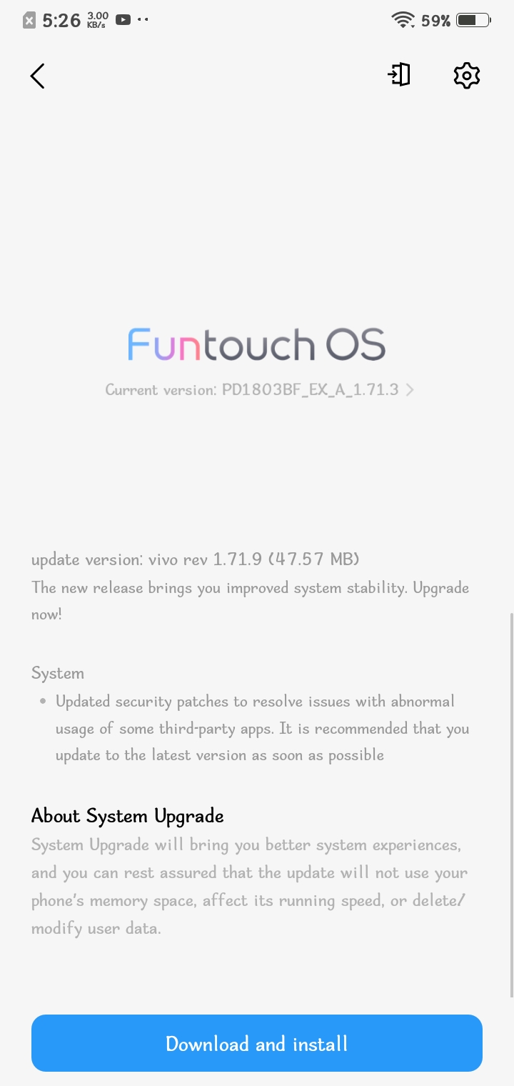 vivo Y83 | New software update