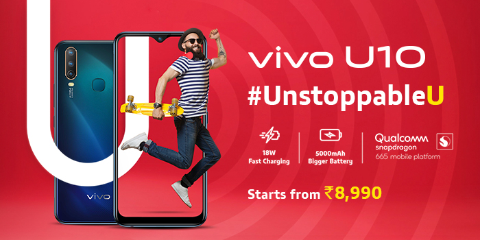 vivo Launches the All New U10 with 18W Fast Charge and 5,000 mAh Battery