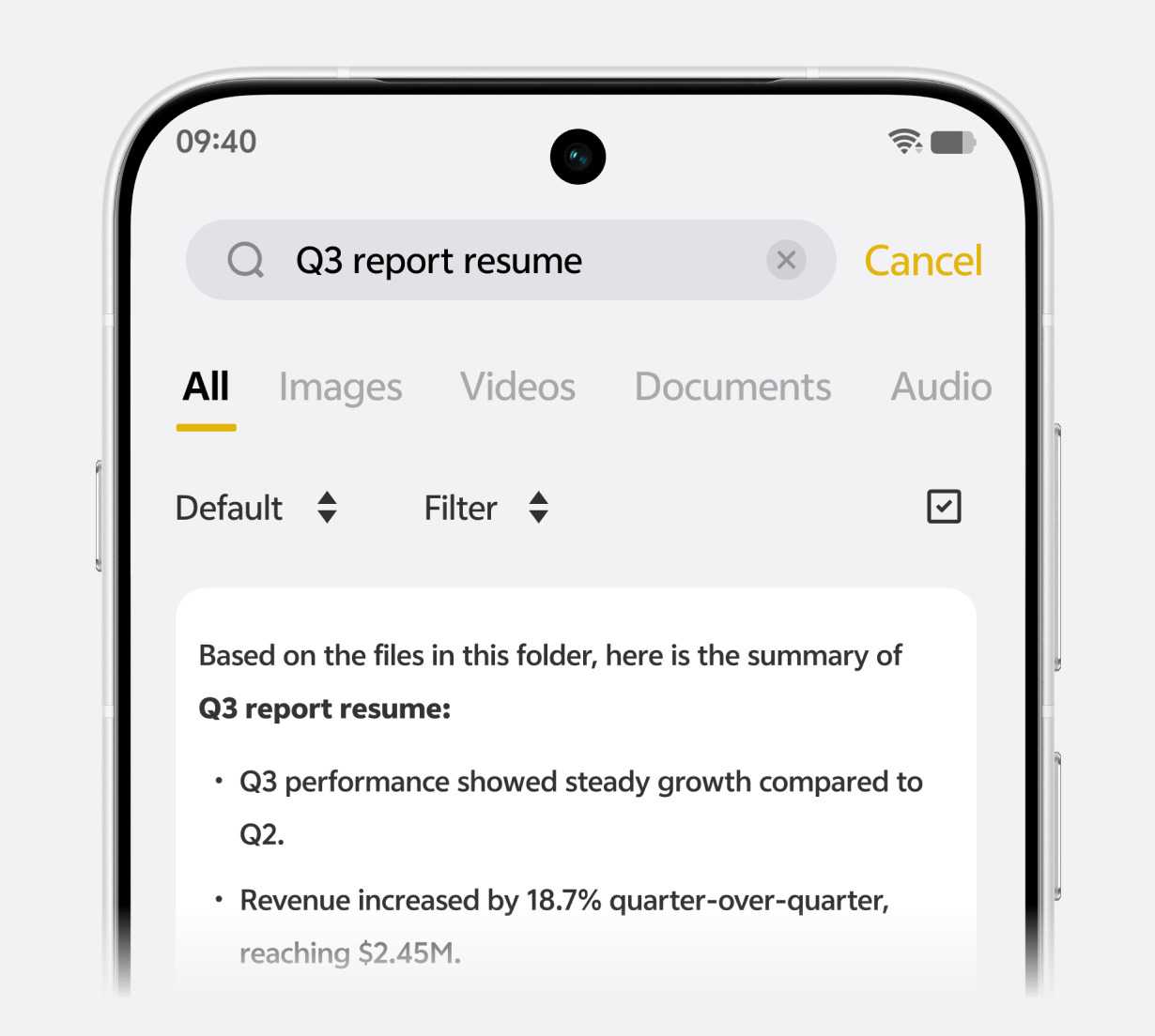 vivo OriginOS 7 with AI Search, search result visual