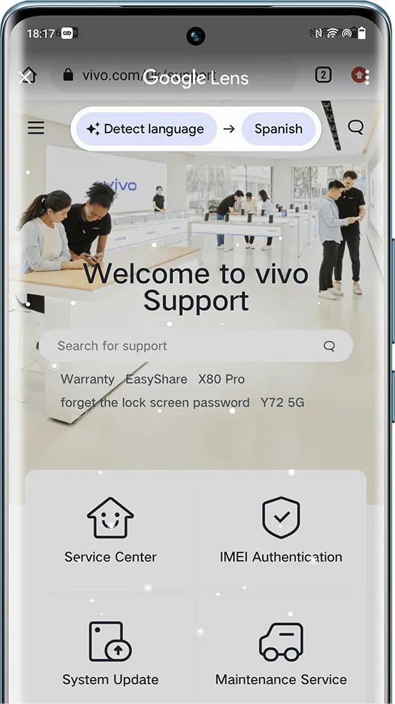 vivo v29 one-tap translation IN
