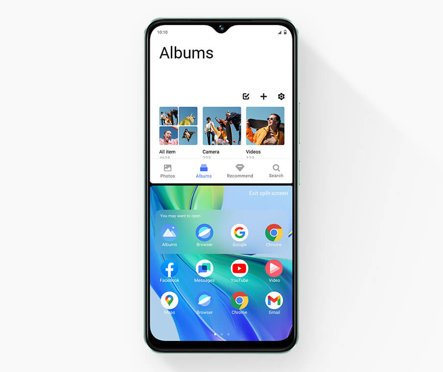 vivo Y18t with split-screen function