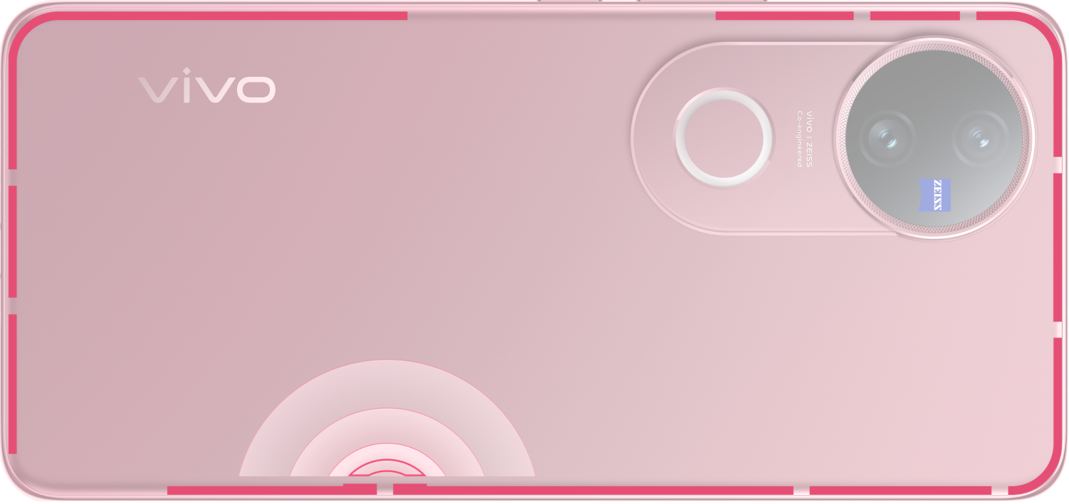 vivo V50 in Ancora Red with AI SuperLink