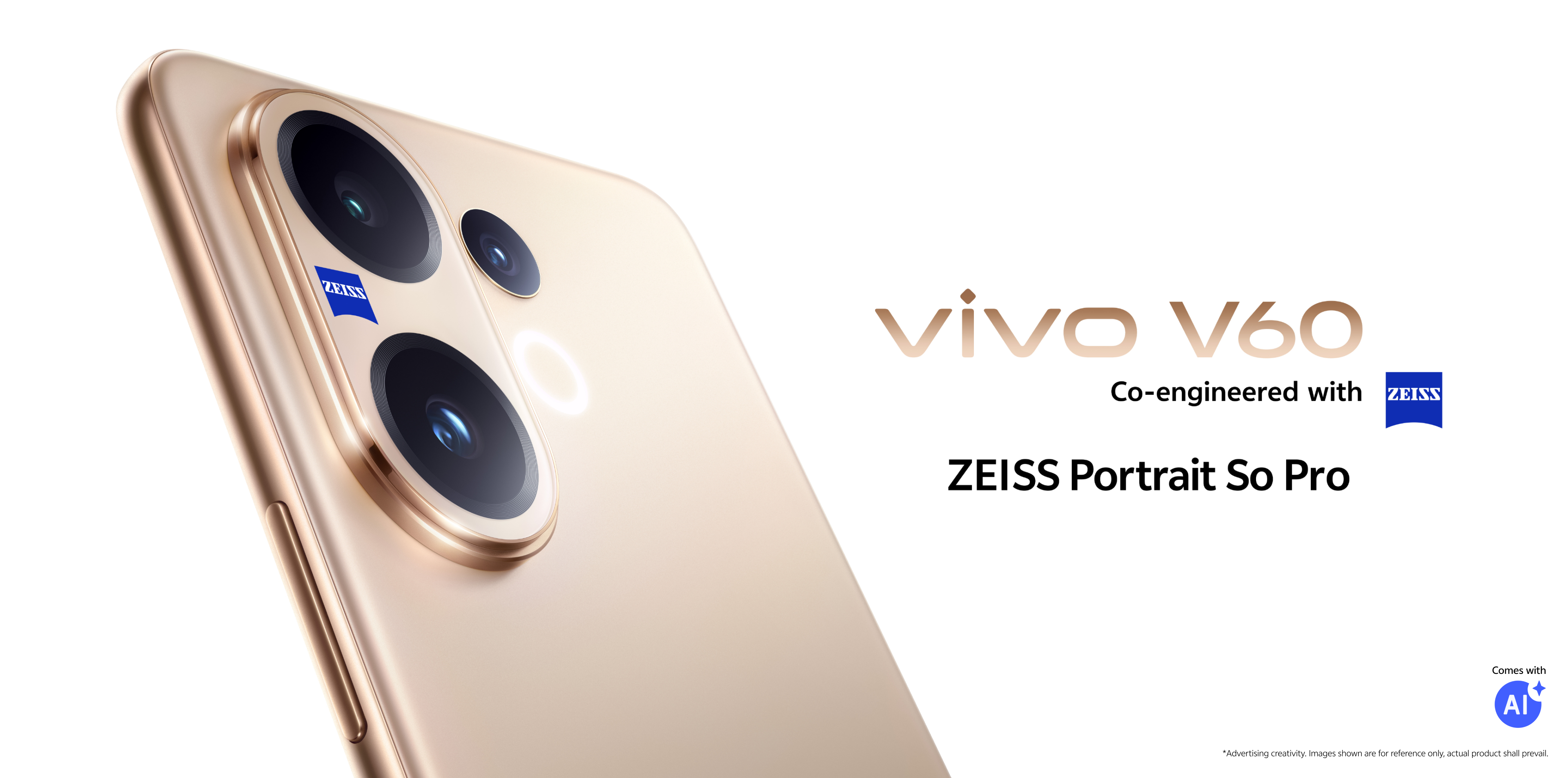 vivo V60 in Desert Gold