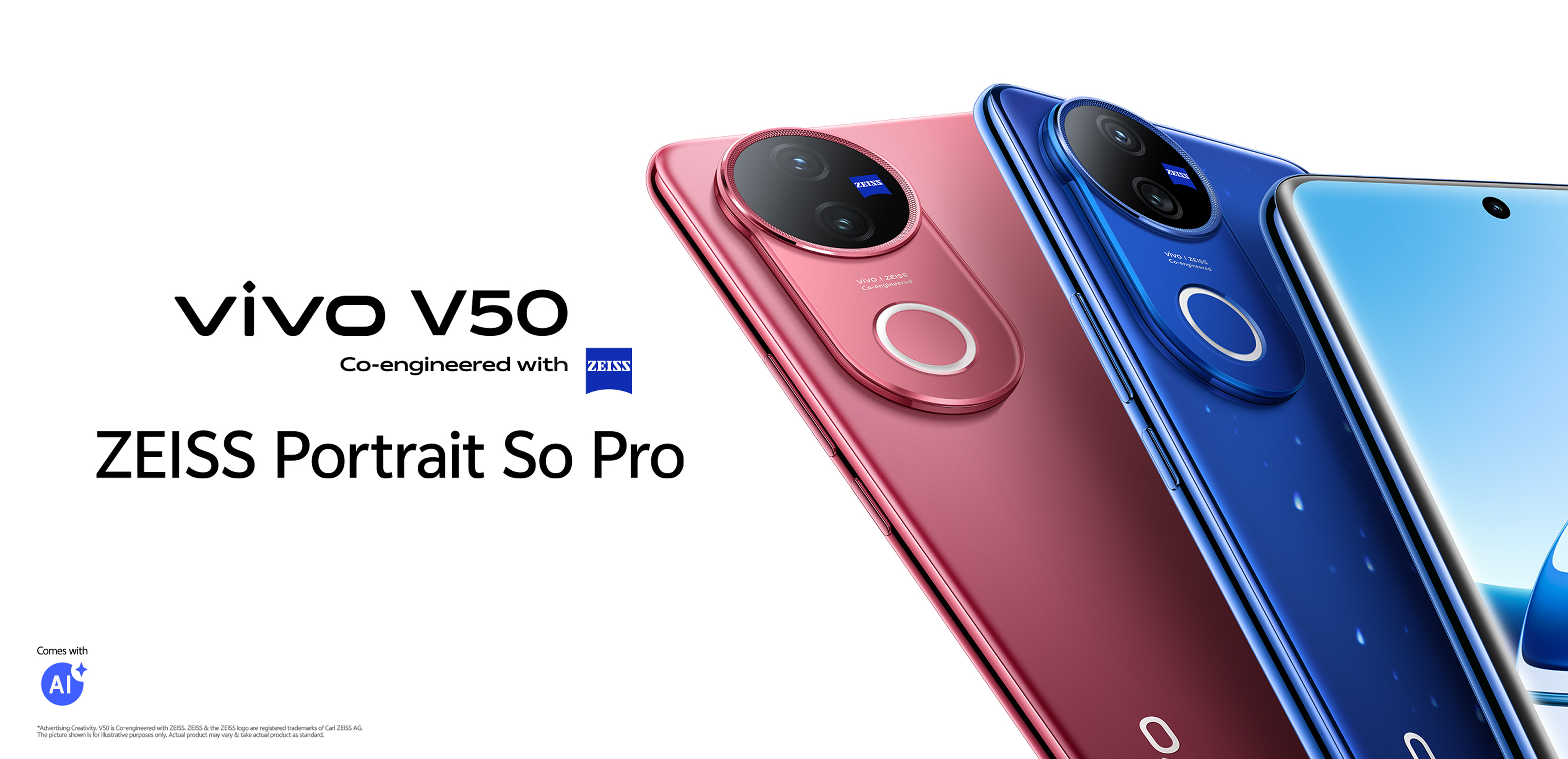 vivo V50 in Ancora Red