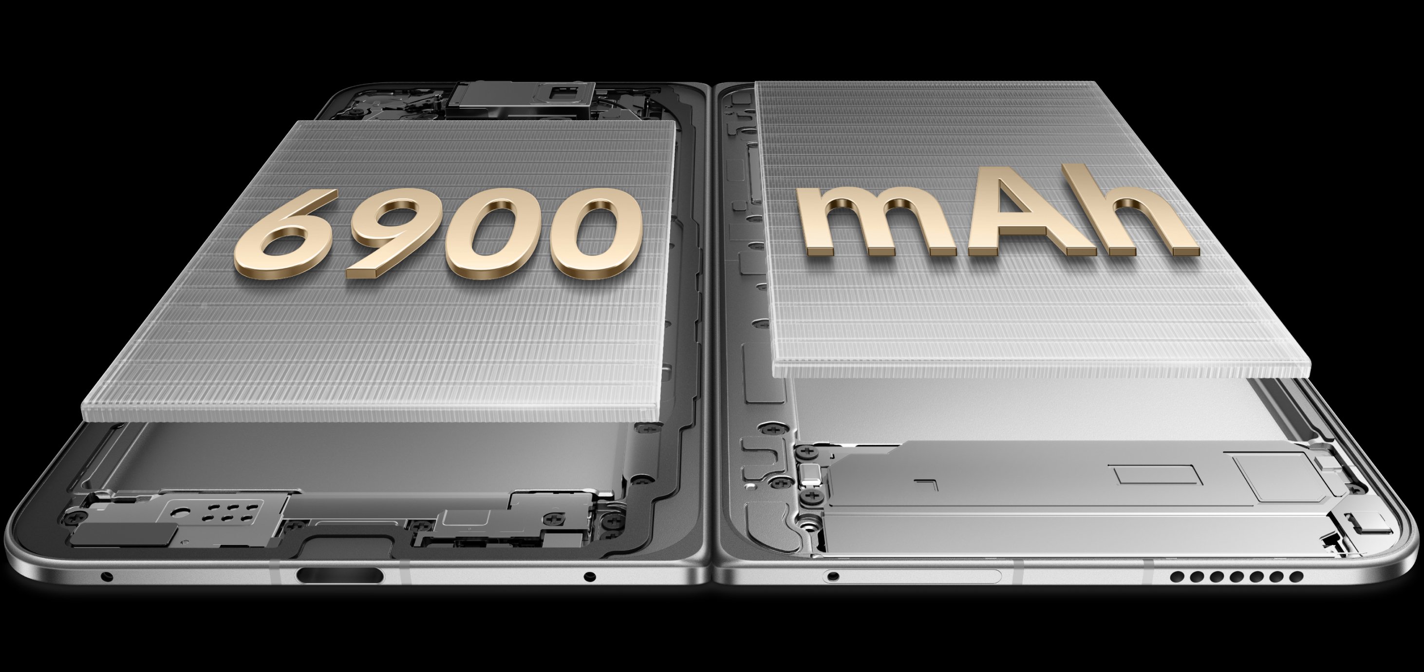 vivo X Fold6 with equivalent 6900mAh battery