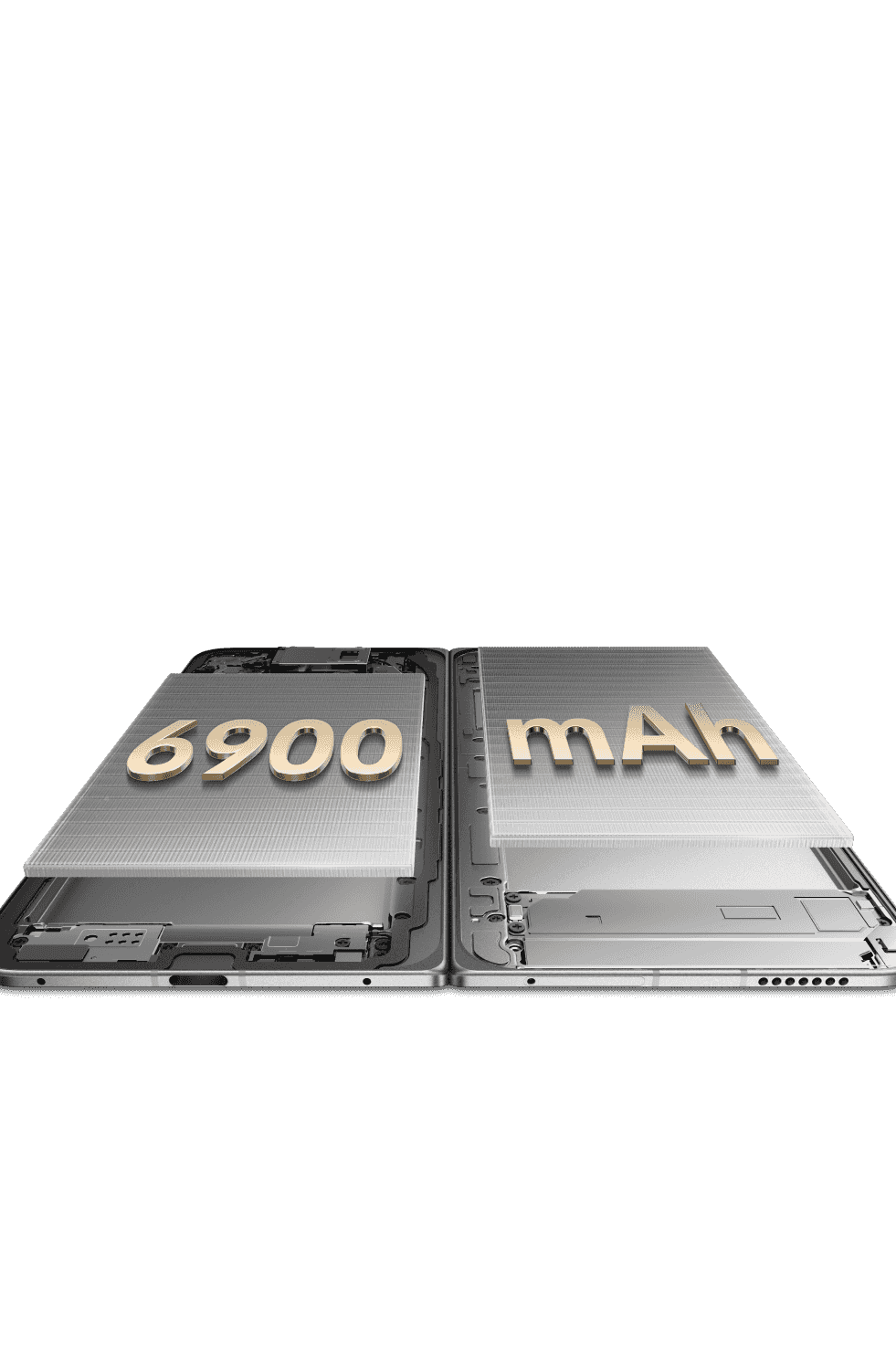 vivo X Fold6 with equivalent 6900mAh battery