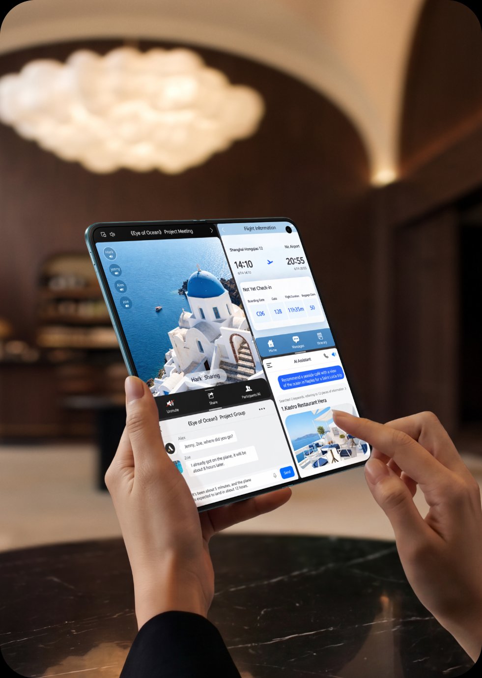 vivo X Fold6 with office multi-split screen
